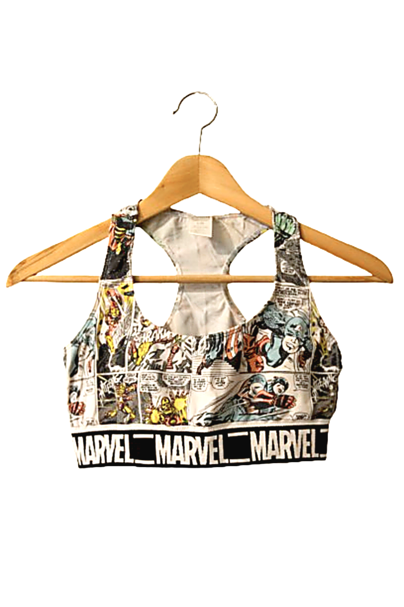 Comic Book Workout Bra