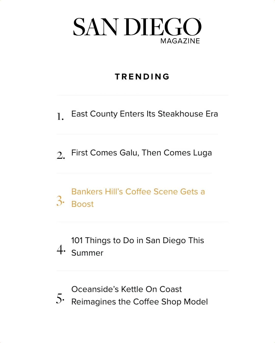 Trending? We LOVE to see the excitement building in our community. 🧡 😍 ☕ 

#specialtycoffee #bankershillsd #bakery