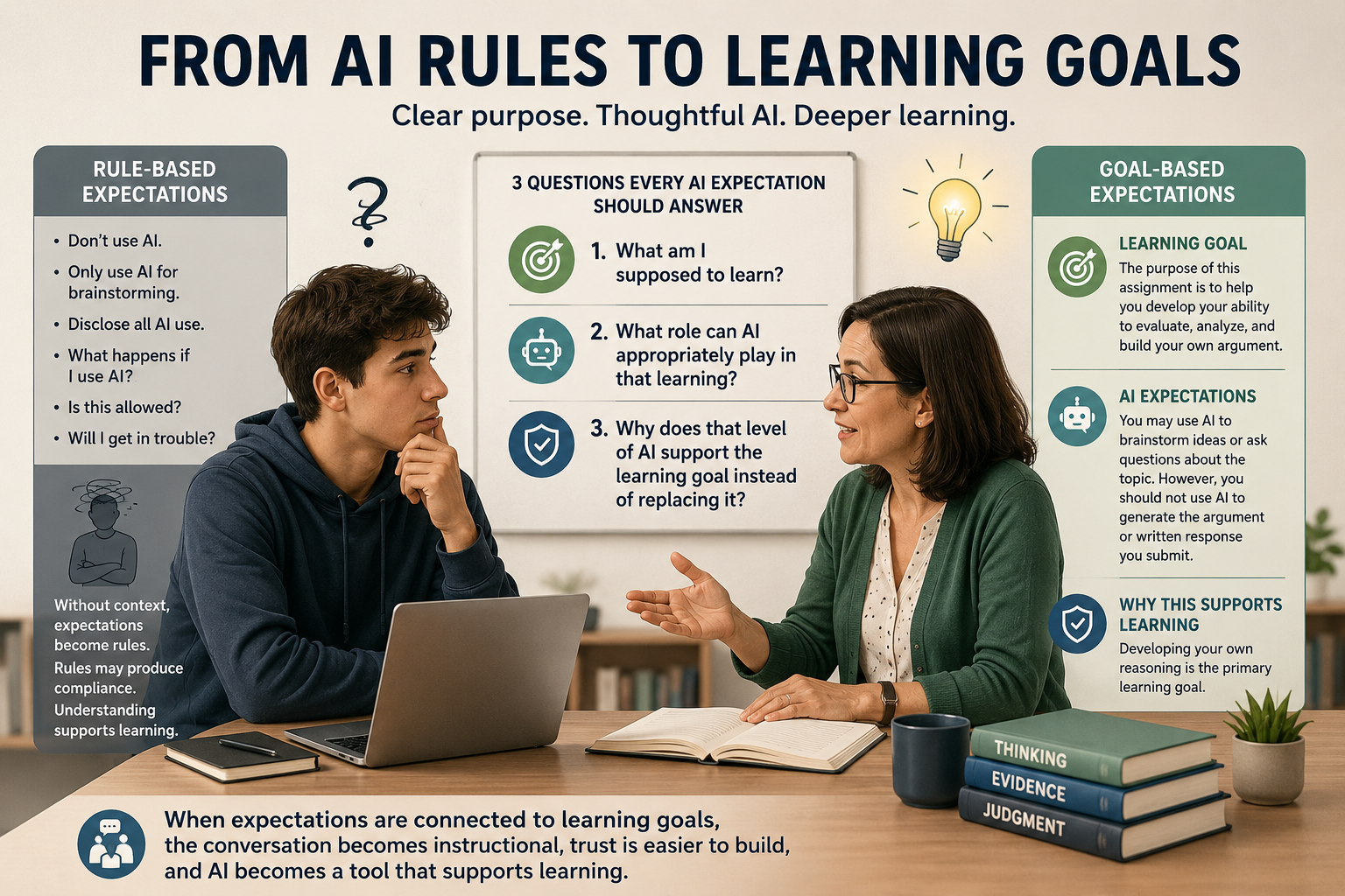 From AI Rules to Learning Goals