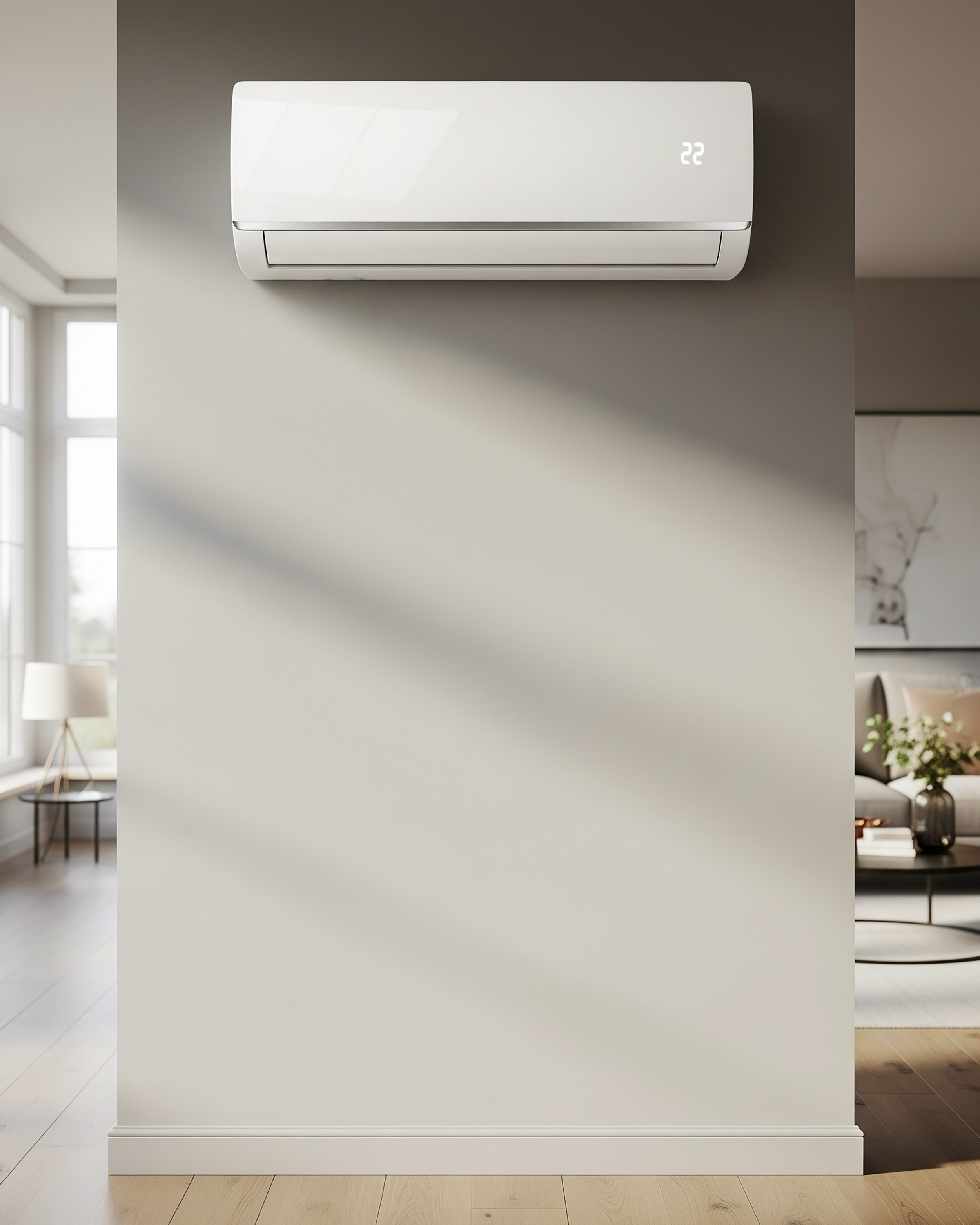 Instalación de aire acondicionado en salón de una casa de las Rozas