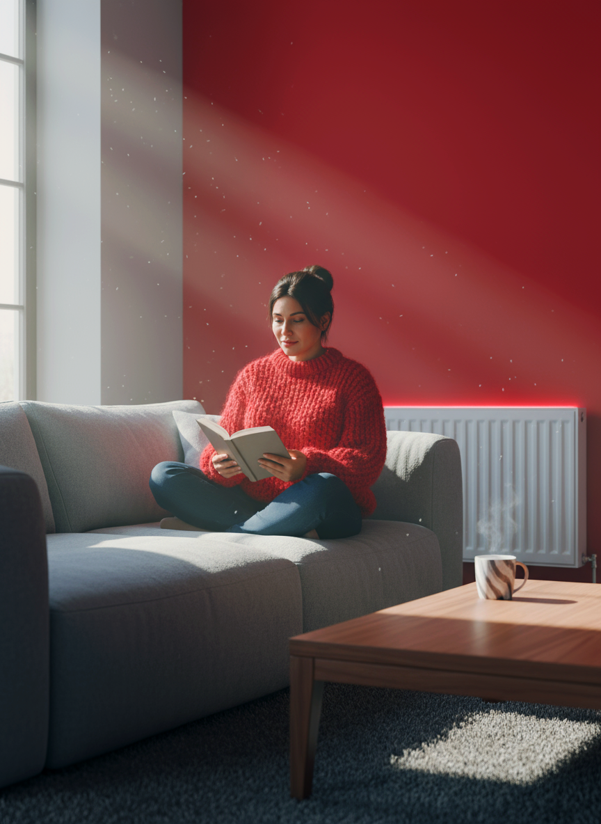 casa acogedora y calida, gracias al sistema de calefacción creado por Molion