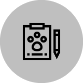 Icon of a notebook with a pencil