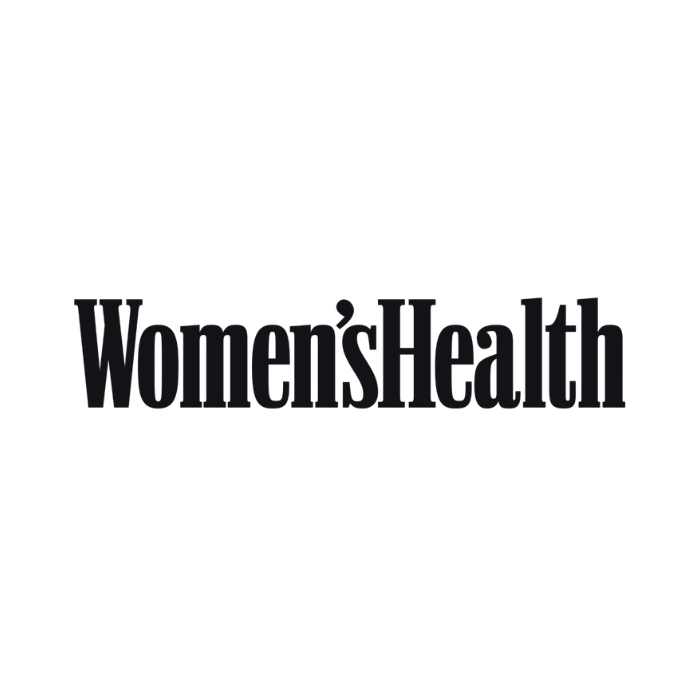 Logo with a stylized woman's profile and the text 'Women's Health' below.