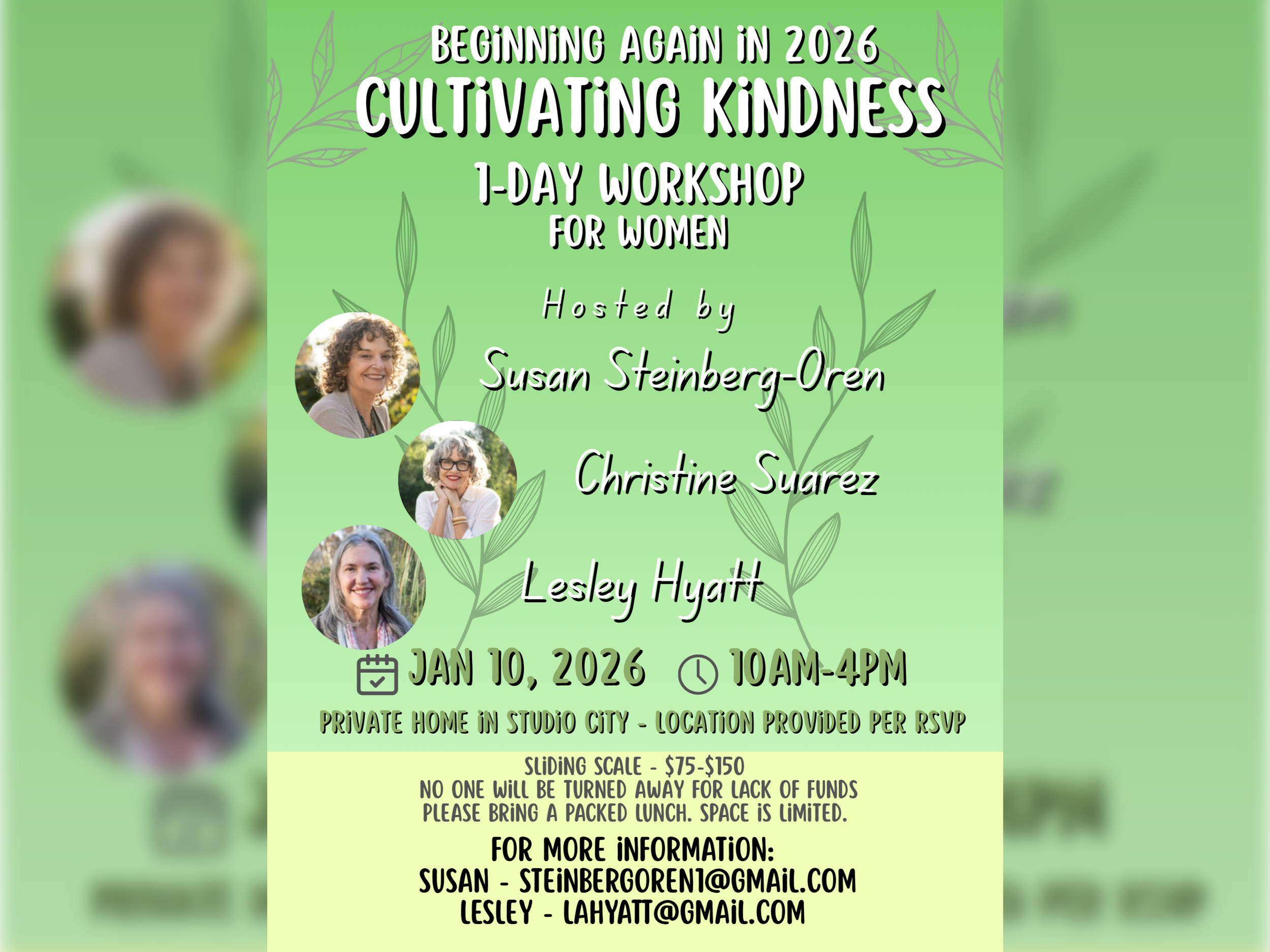 Beginning Again in 2026 - Cultivating Kindness 1 Day Workshop for Women