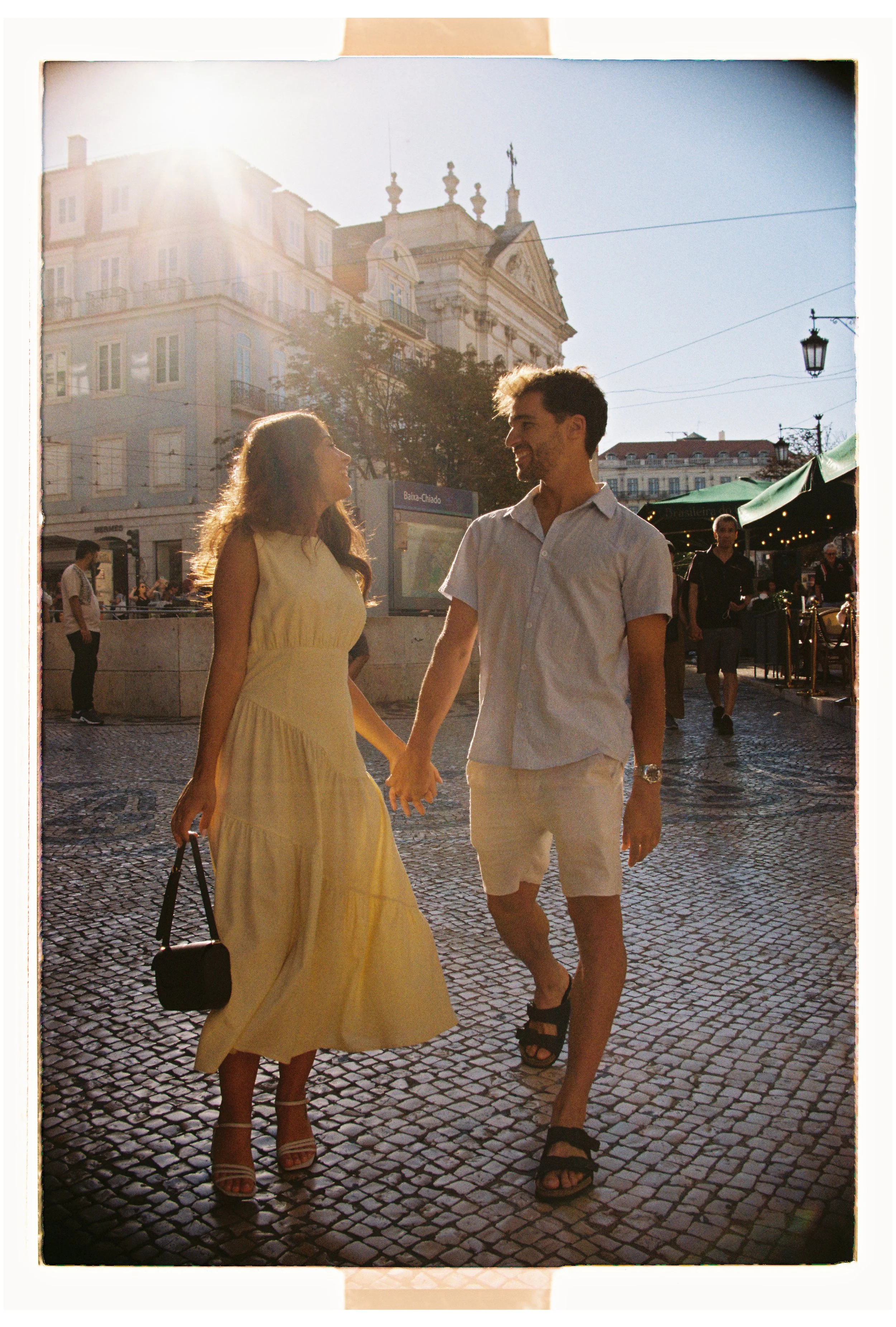 Baixa, at golden hour