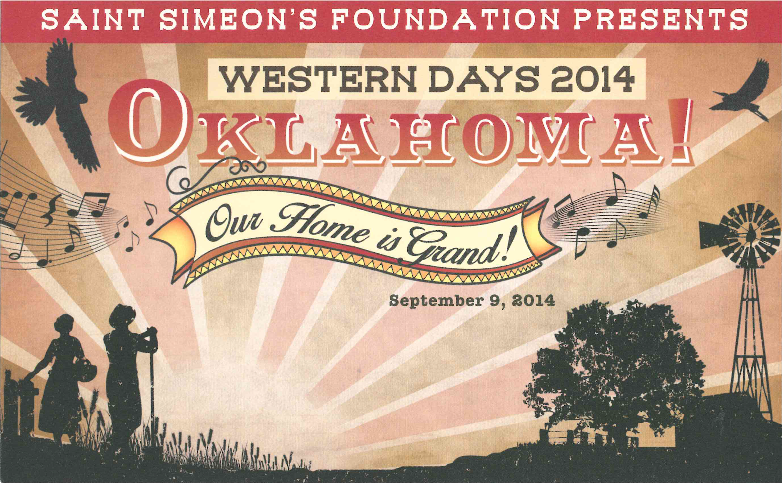 September 9, 2014 – OKLAHOMA! Our Home is Grand!
Honorary Chairs: Margaret and Ross Swimmer
Event Chairs: Kristin and Jim Bender
Patron Chairs: Lucy and John Barker

