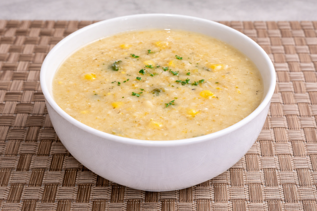Friday - Cream of Cauliflower Soup with Corn