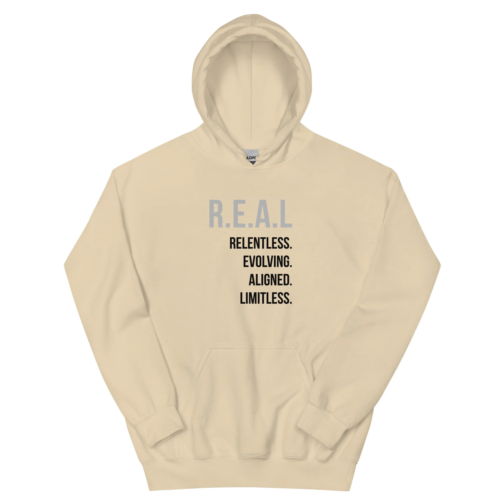 R.E.A.L Hoodie — Sand