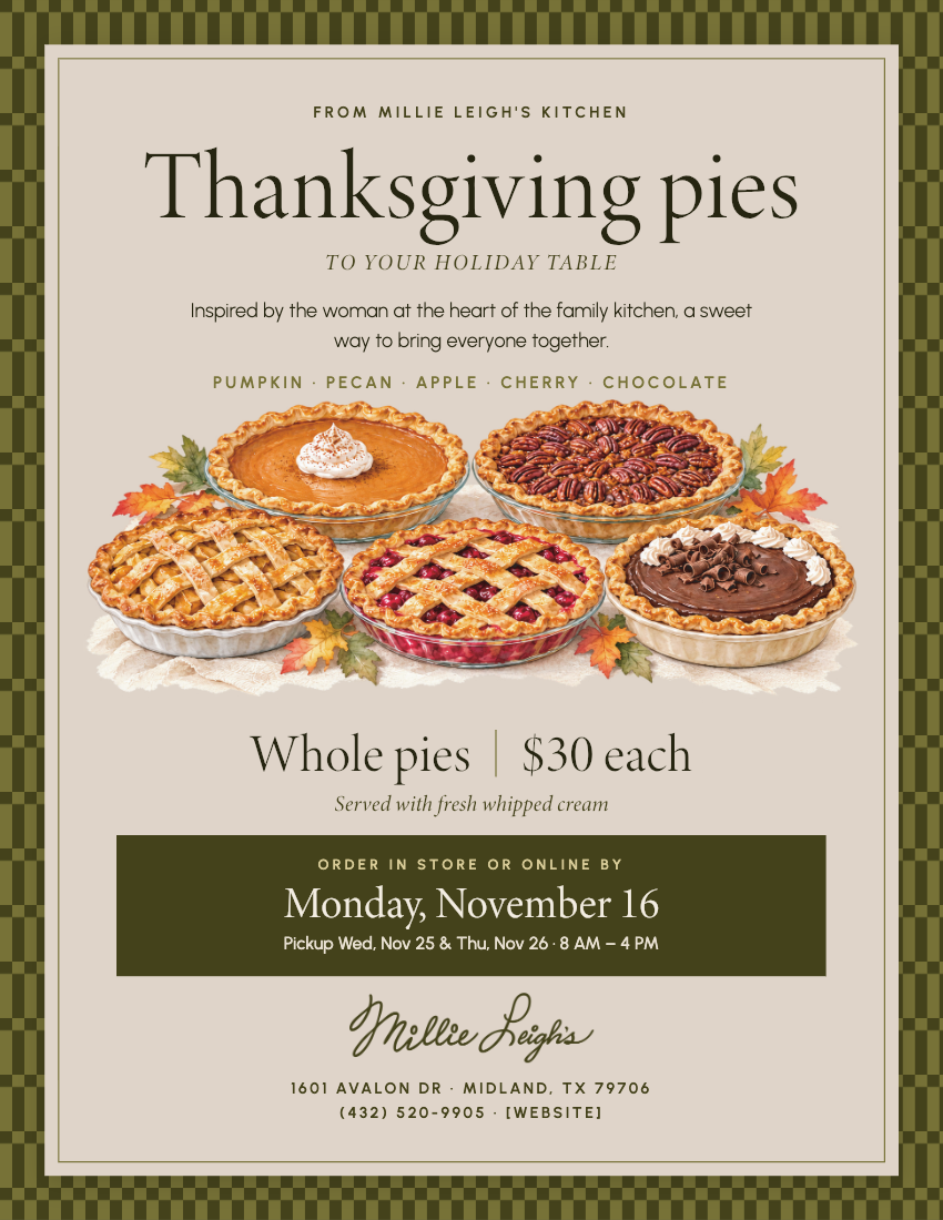 Thanksgiving Pie Pre Order