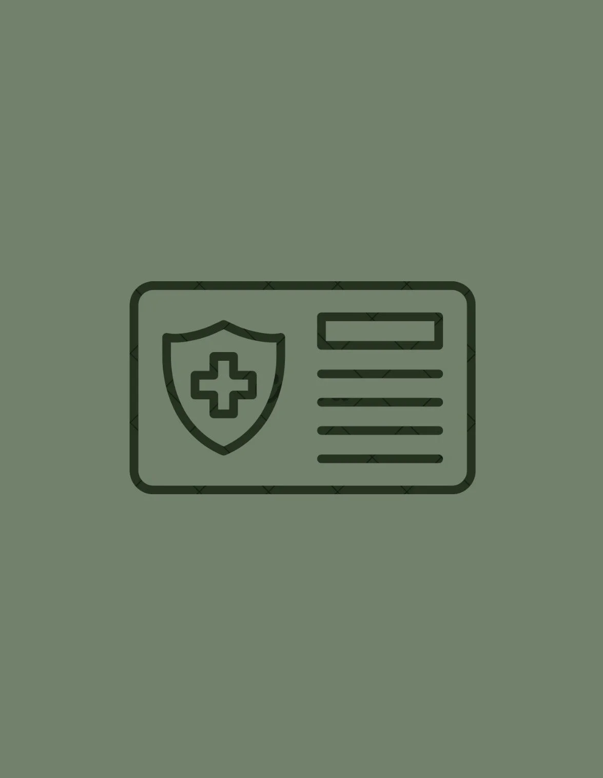 Illustration of a health insurance card with a shield and medical cross icon.