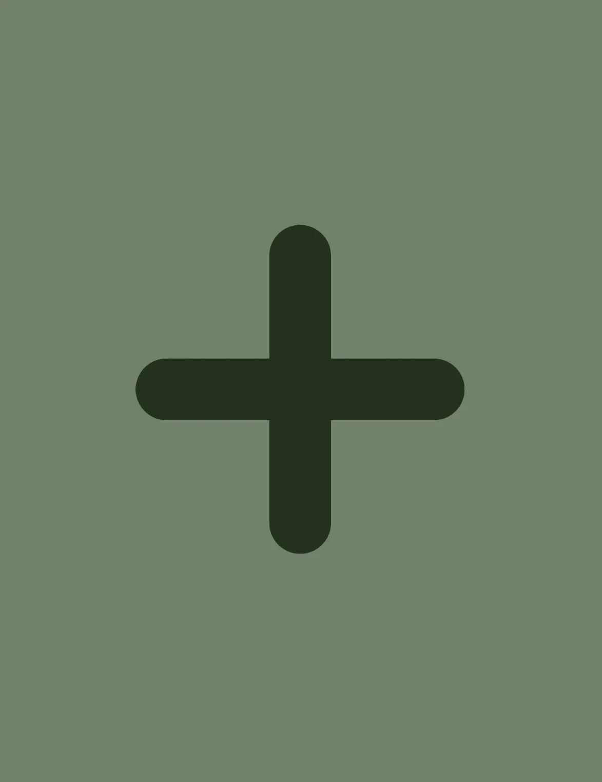 Green background with a dark plus sign in the center.