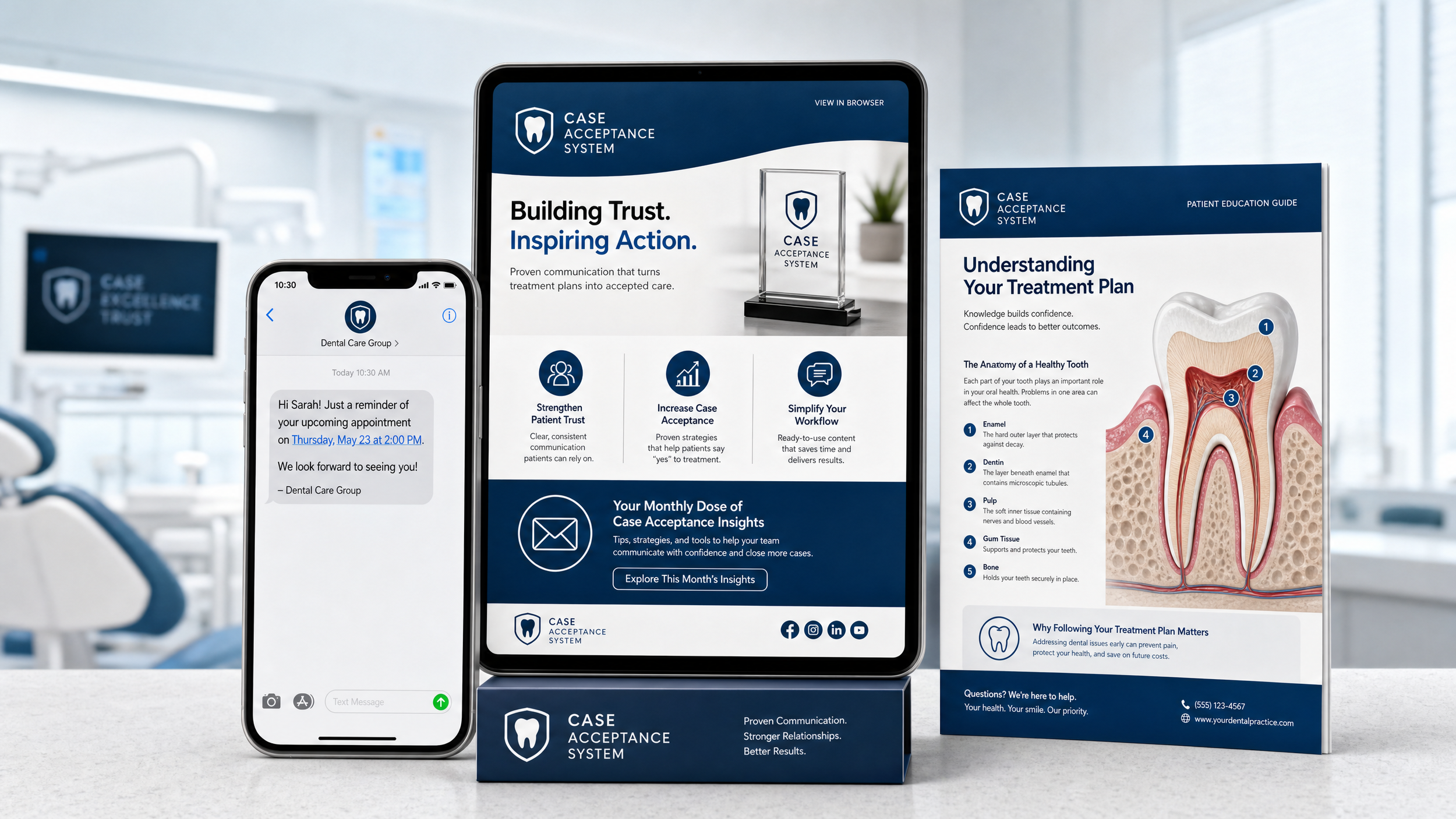 Case Acceptance System deliverables mockup