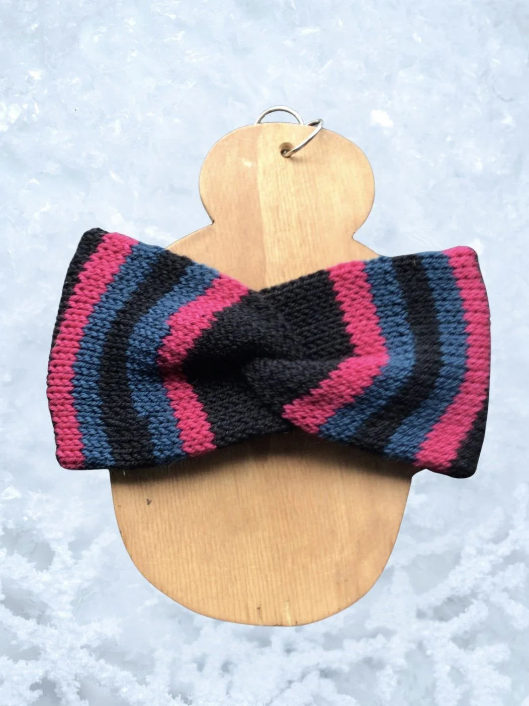 Corriedale tri-coloured twist adult headband