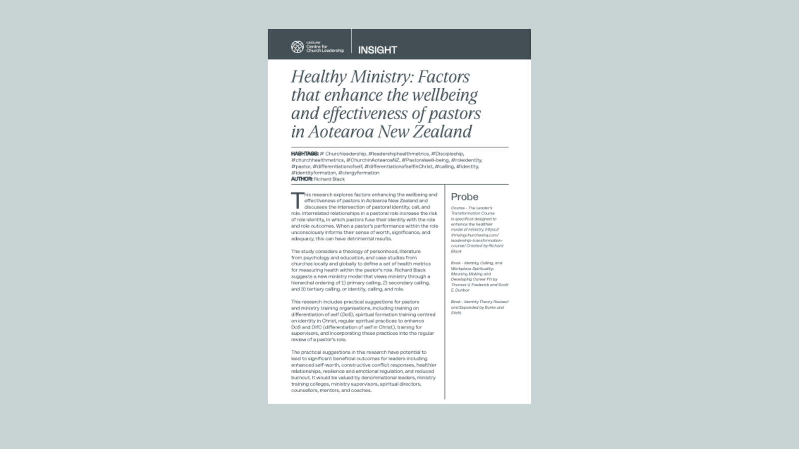 Healthy Ministry