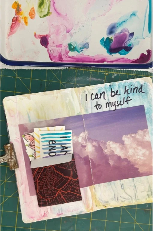 Affirmation art journaling