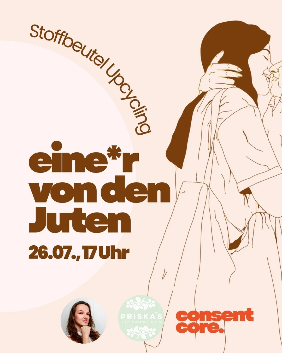 wir bemalen gemeinsam Statement Stoffbeutel! <3

komm zum Stoffbeutel Upcycling von @liesegiulia &amp; @consentcore in @priskas.unverpacktladen 💓

⏰ 26.07.26 / 17-19 Uhr

📍@priskas.unverpacktladen

💰pay what u can 25-35&euro;
(PayPal-Link in un