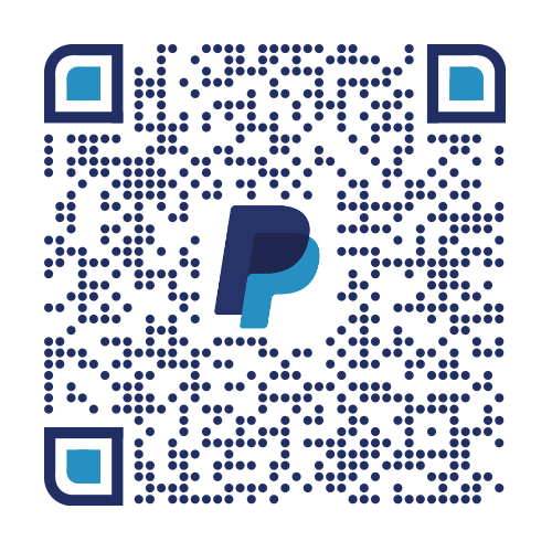 QR-Code mit PayPal-Logo in der Mitte.
