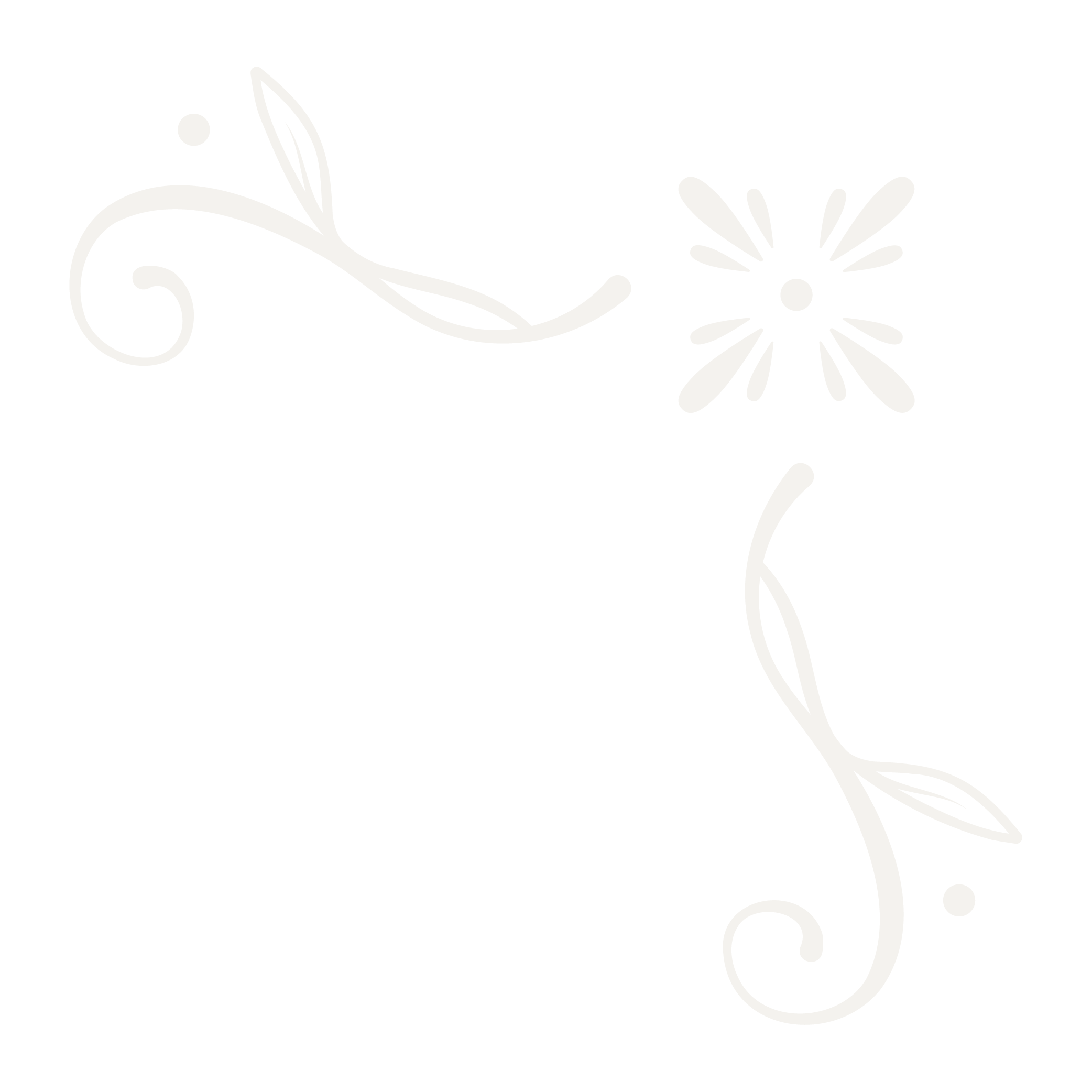 A white, floral corner border design on The Birth Atelier website.