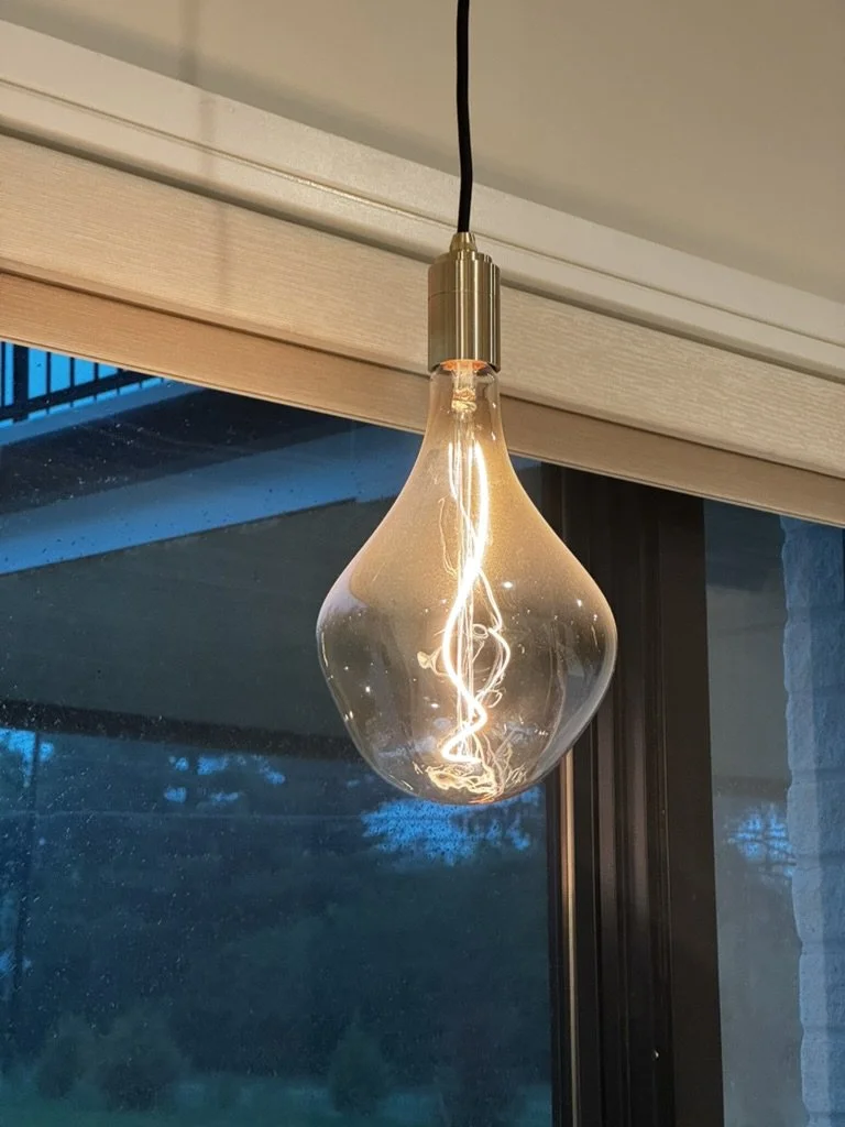 Handblown glass pendant