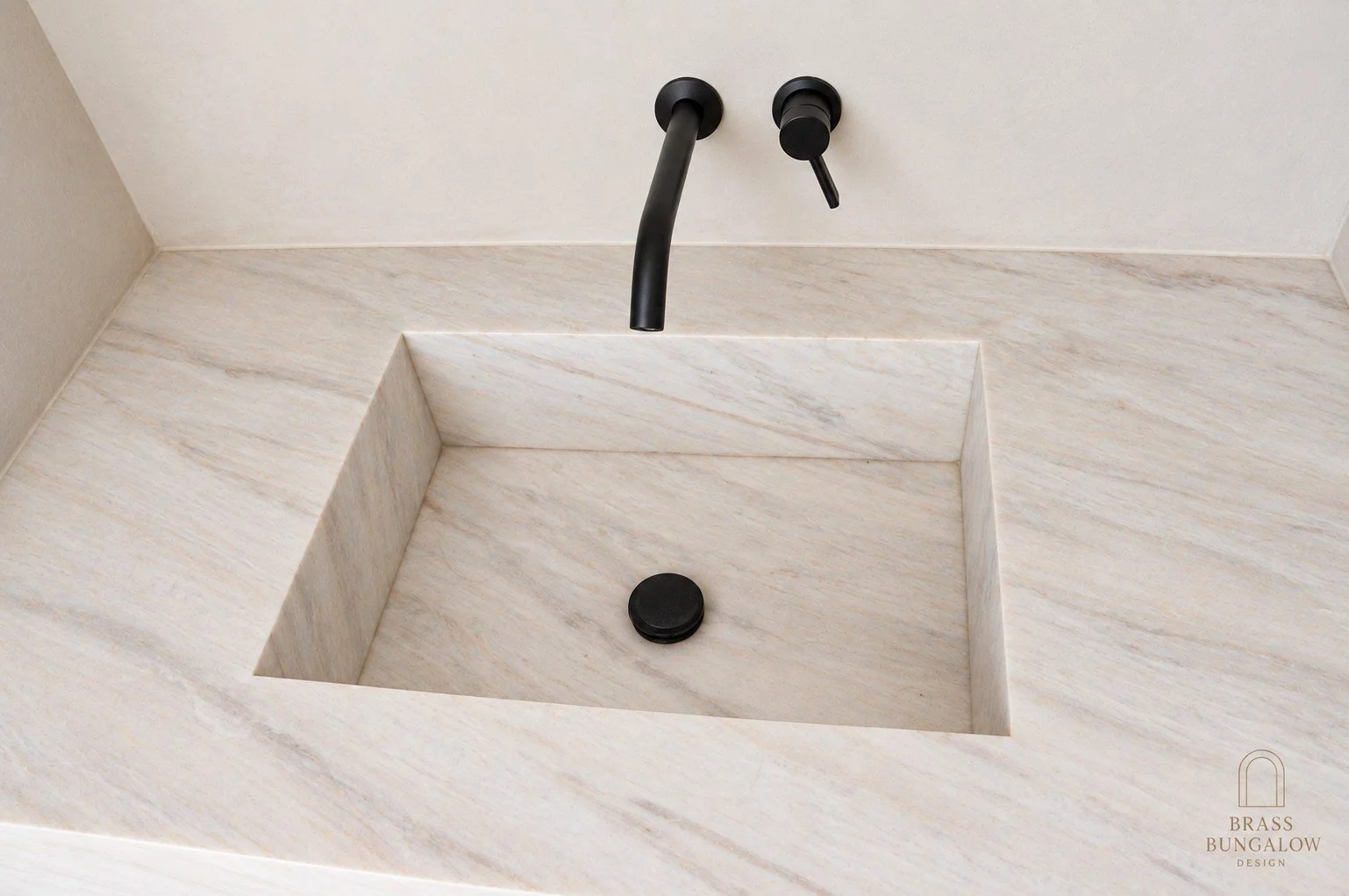Prentice stone basin detail