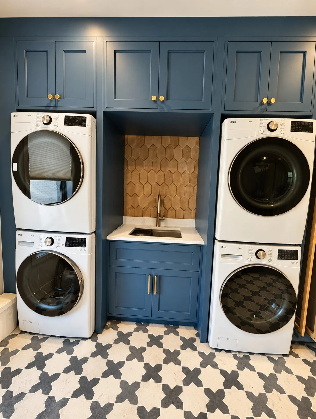 Blue laundry room