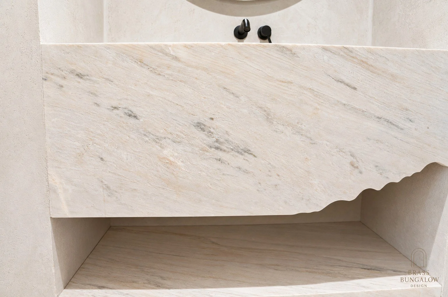 Prentice sculptural stone vanity