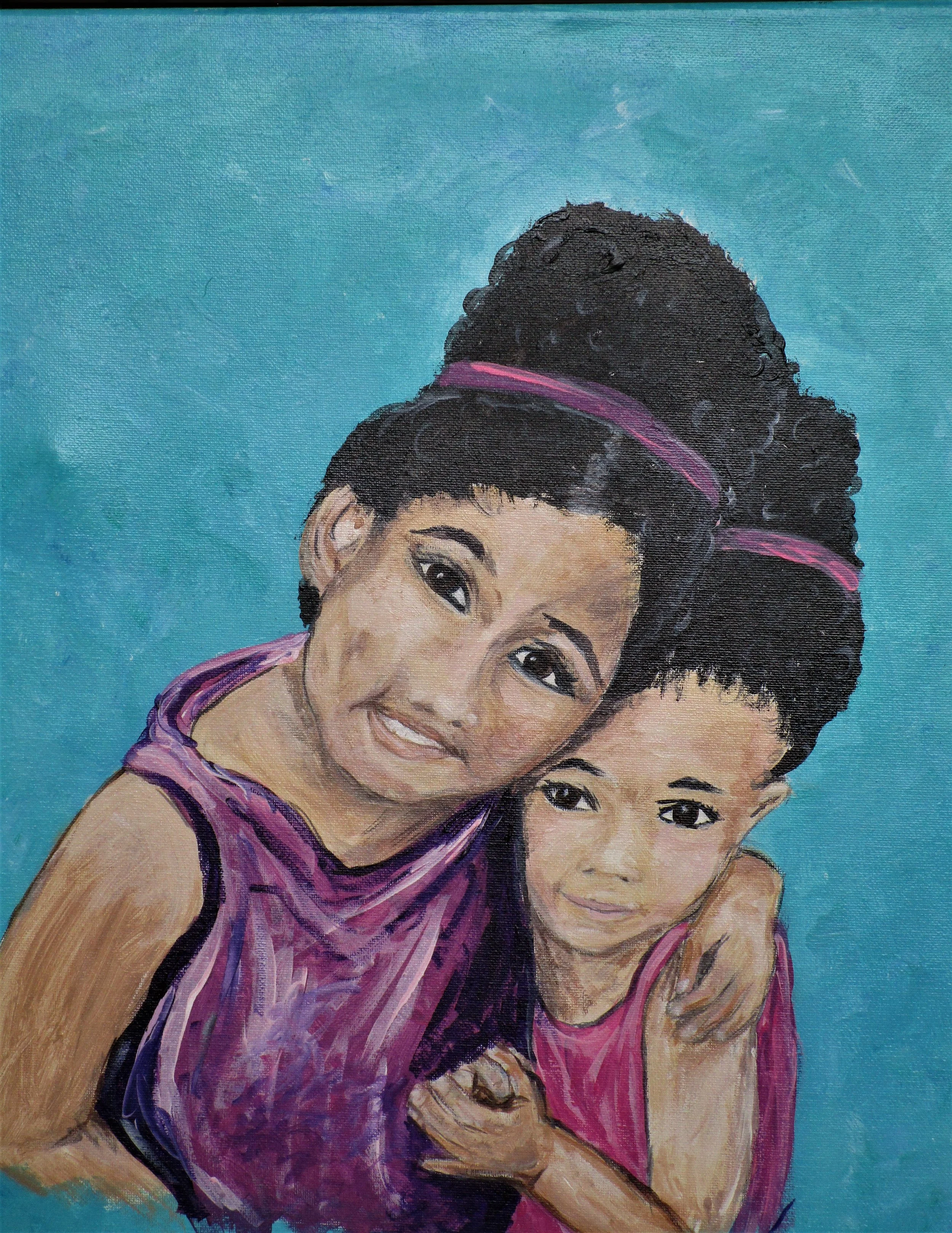 Sweet  Sisters       16X20     Acrylic