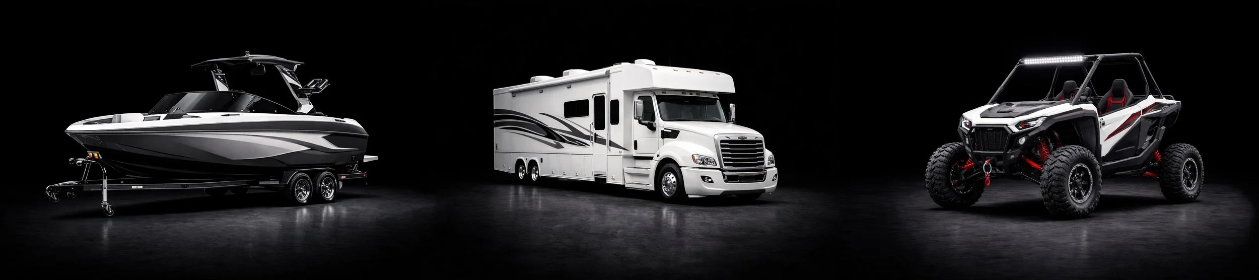 A Boat, Motorhome, and ATV image
