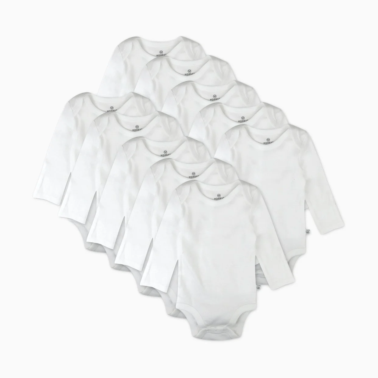 10-pack organic cotton long sleeve bodysuits on Rachel Bernhard's Baby Registry page.