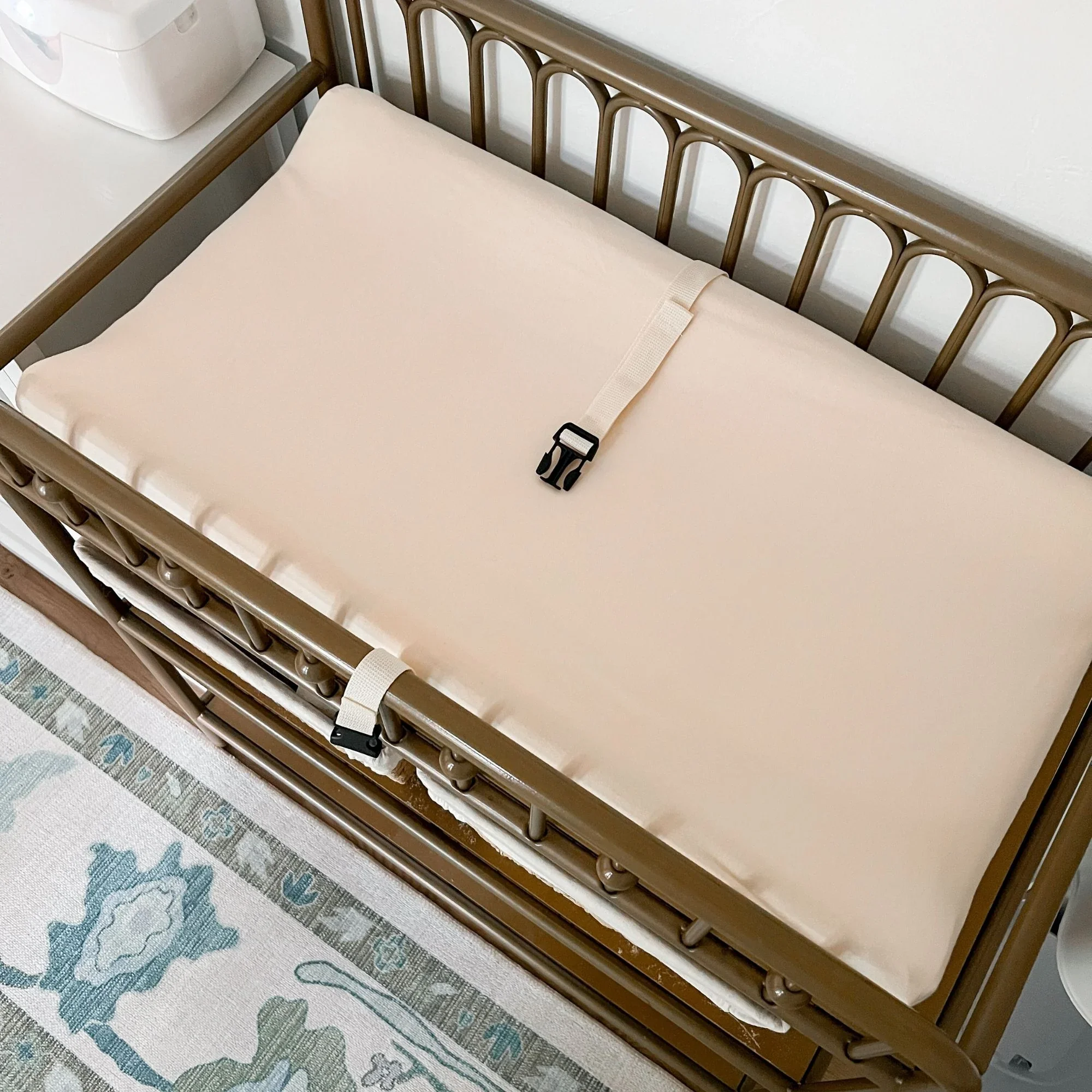 Organic cotton changing table pad on Rachel Bernhard's Baby Registry page.