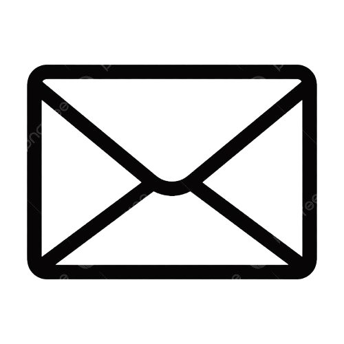 Icon of an envelope with a black outline, representing an email or message.