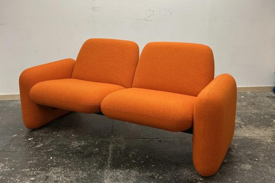 Herman Miller Chiclet Sofa Upholstery and Restoration in Kvadrat Hallingdal Fabric 