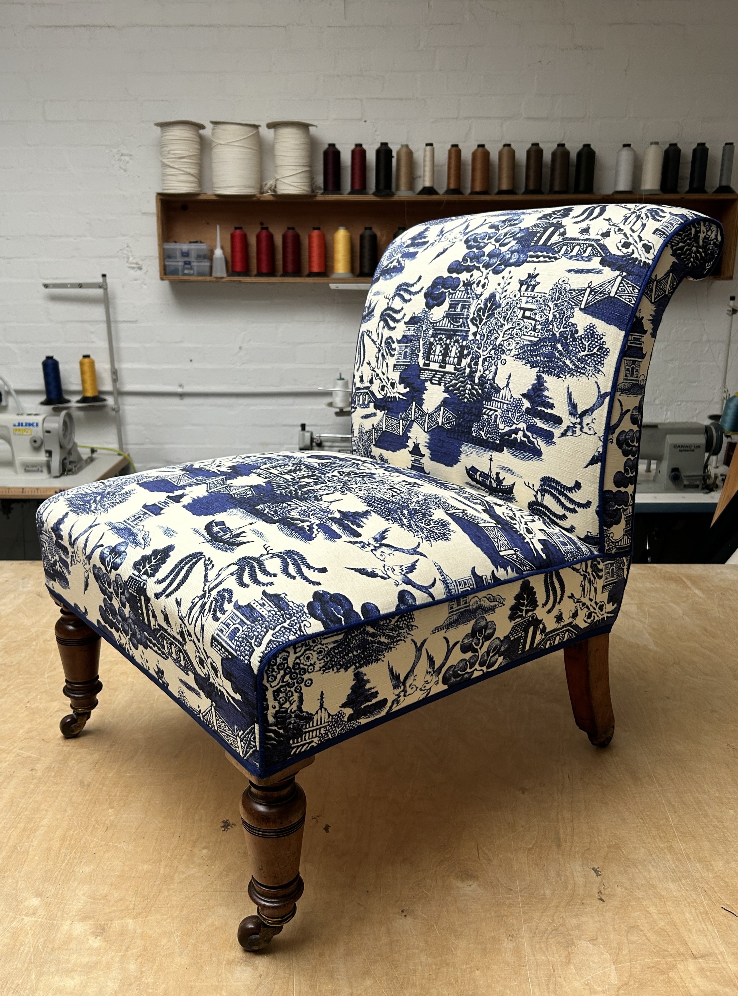 Traditionally Upholstered Nursing Chair for Charles of Lloyd