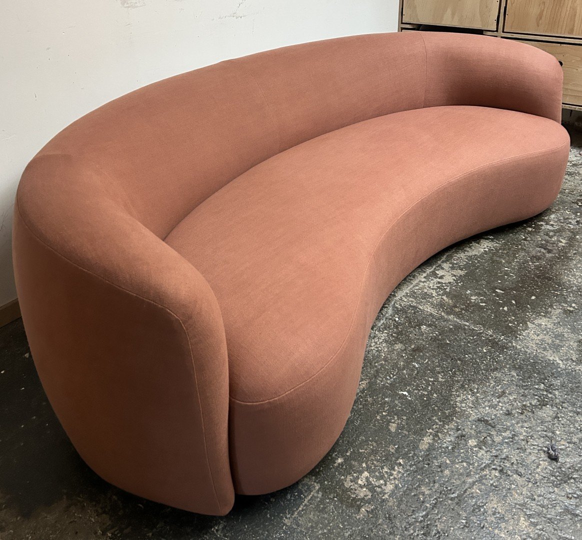 Modern Curved Sofa Reupholstery