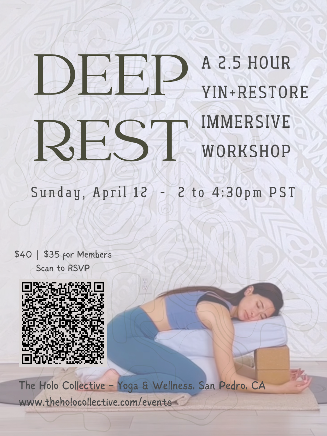 Deep Reset: 2.5-Hour Yin/Restorative Immersion