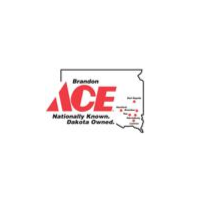Ace Hardware store logo in Brandon, North Dakota, with a map outline of North Dakota.