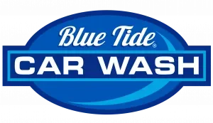 Blue Tide Car Wash logo with blue background and white text