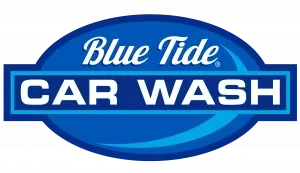Blue Tide Car Wash logo with blue background and white text.