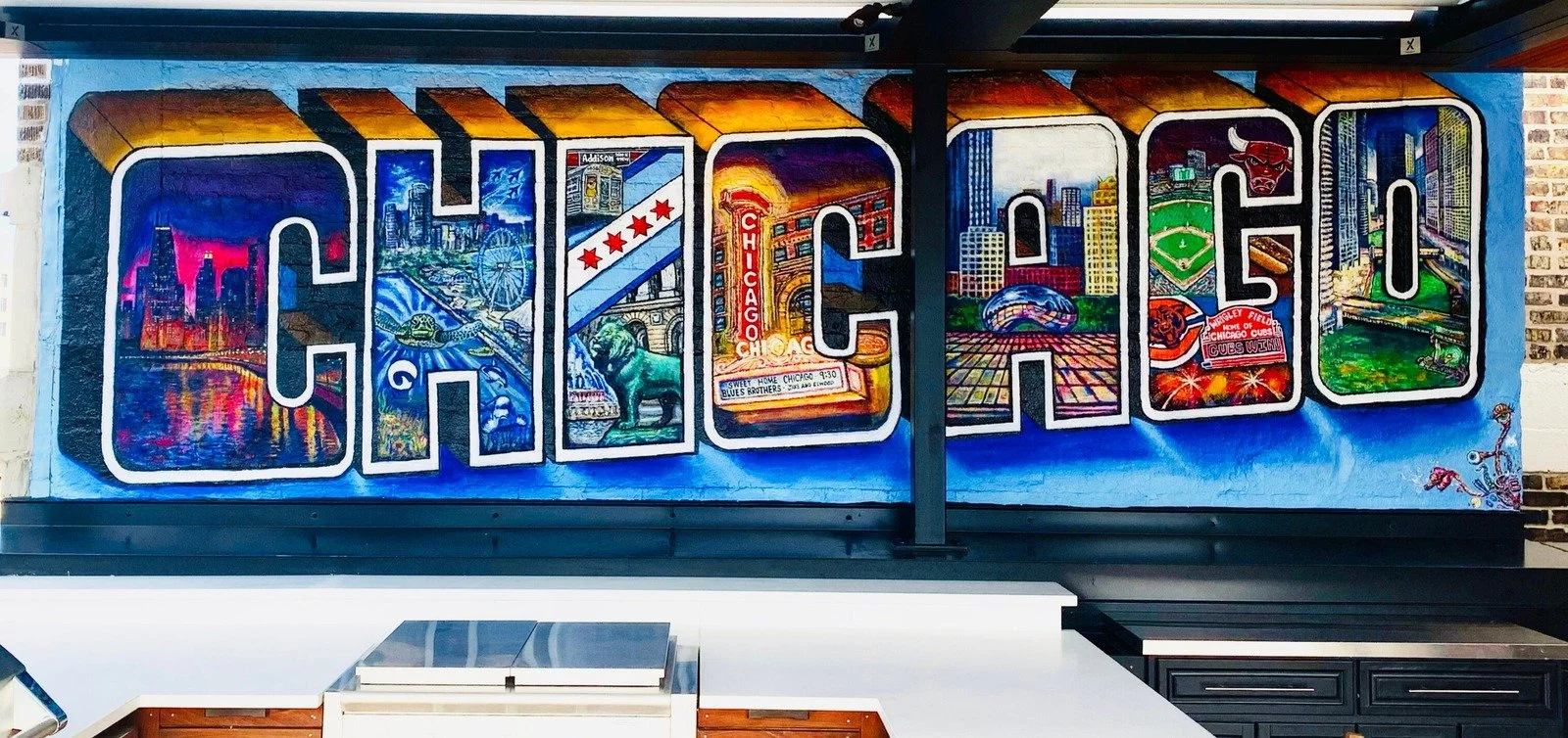Chicago 80's Postcard Penthouse Mural