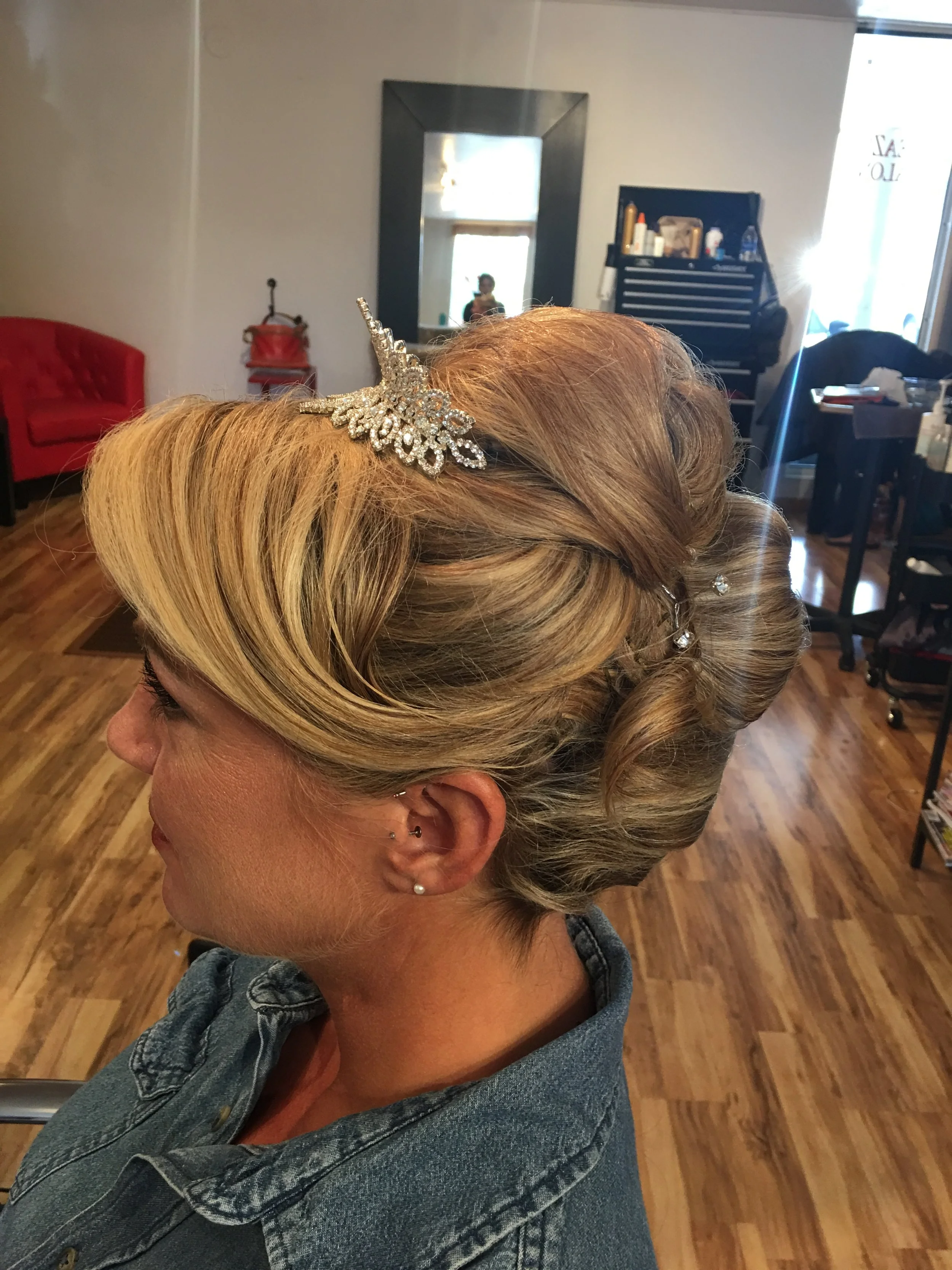 Event updo by Cherry Creek Denver hairstylist