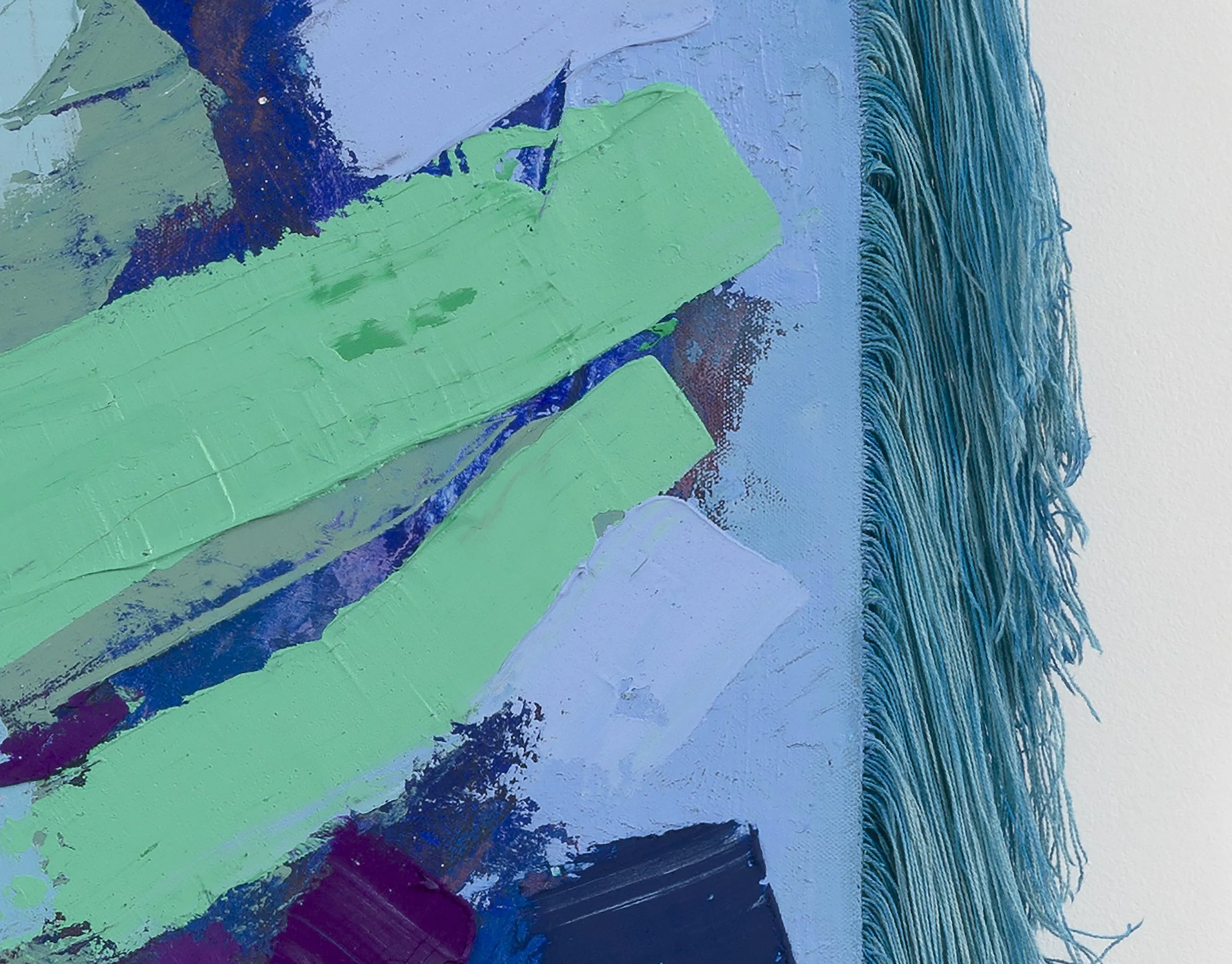 The Pleasure of Agreement, 2024 (detail)
Watercolor and Oil Paint on canvas
44 × 37 in