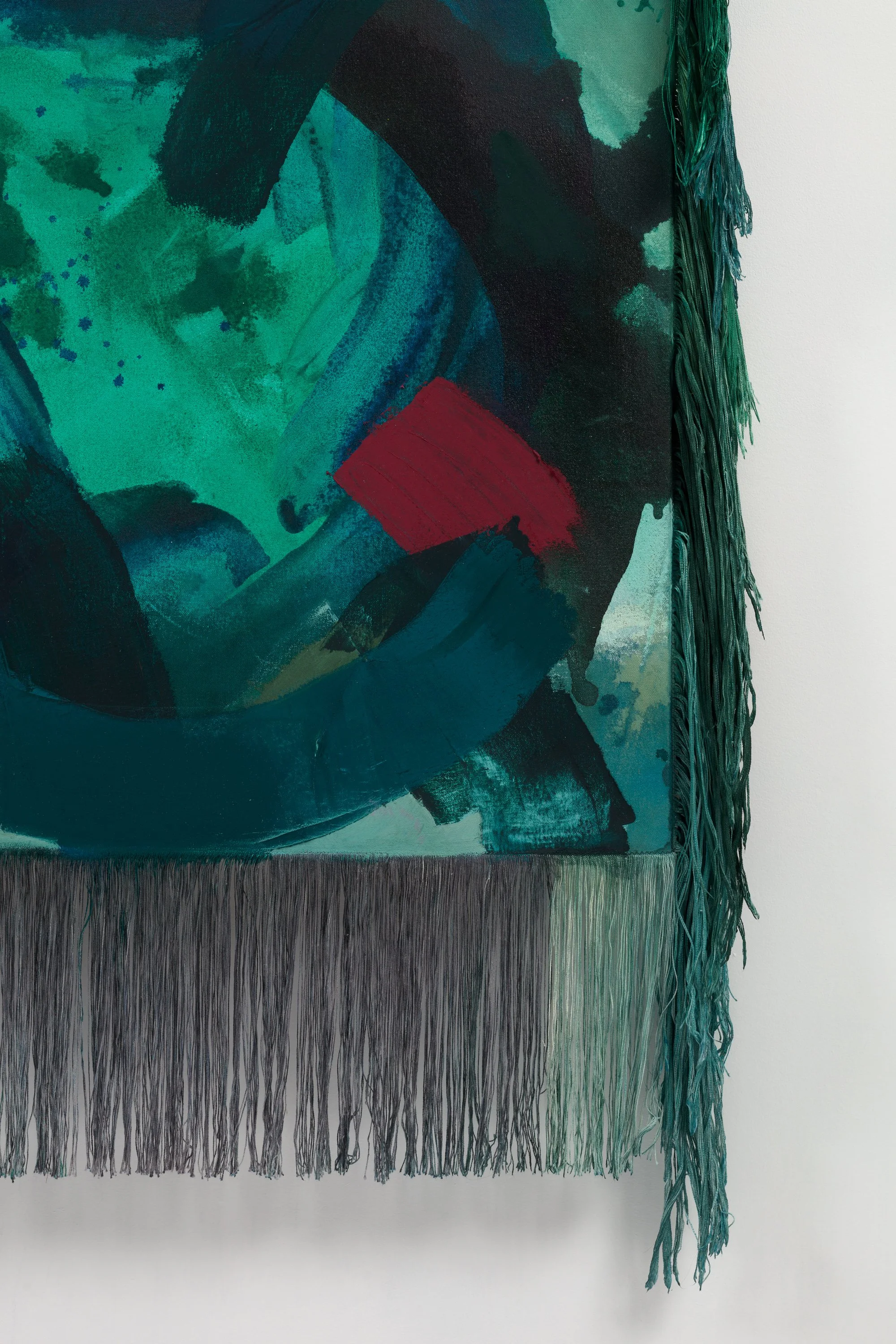 Midnight and Moonlight, 2024 (detail)
Watercolor and oil paint on canvas
72 × 57 in