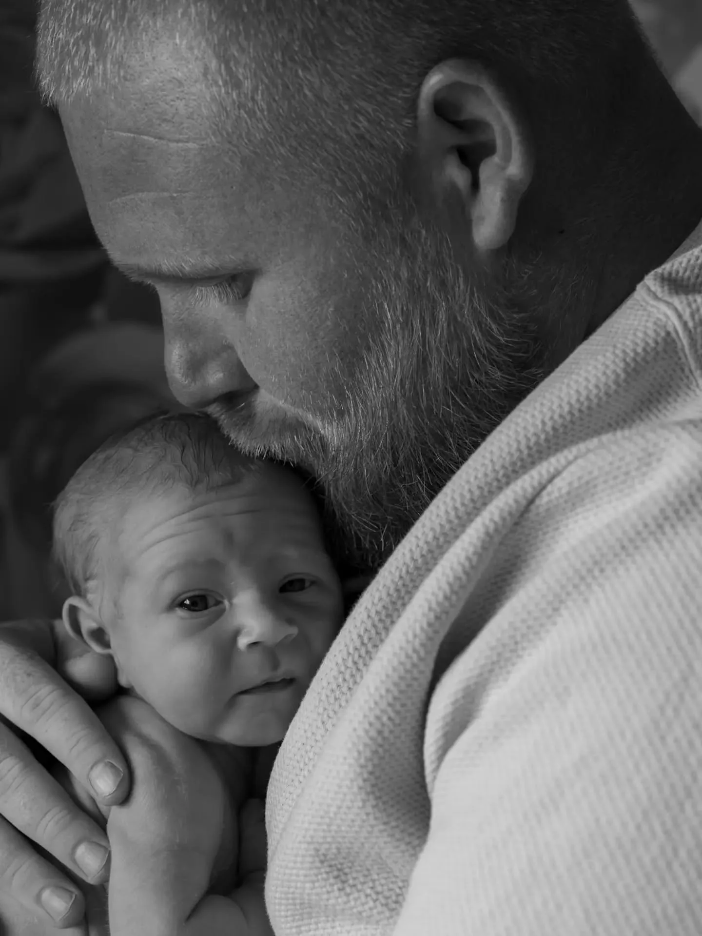 A gorgeous moment between father and son during a recent at home newborn session. 

There&rsquo;s something so special about the connection between a dad and his new baby. This image says a thousand words. Love, comfort, security and that beautiful f