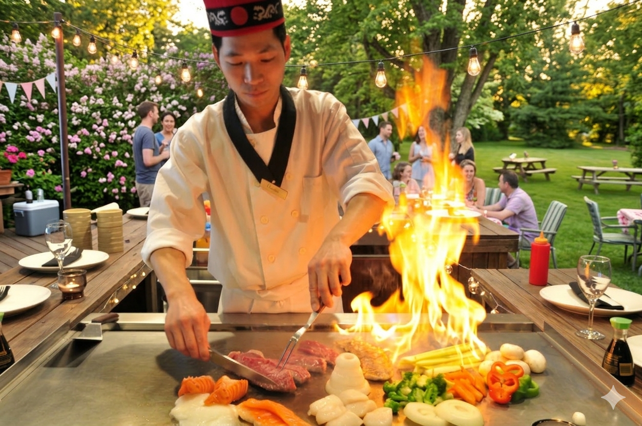 Mobile Hibachi Catering in  New York Tel: (929) 665-7752