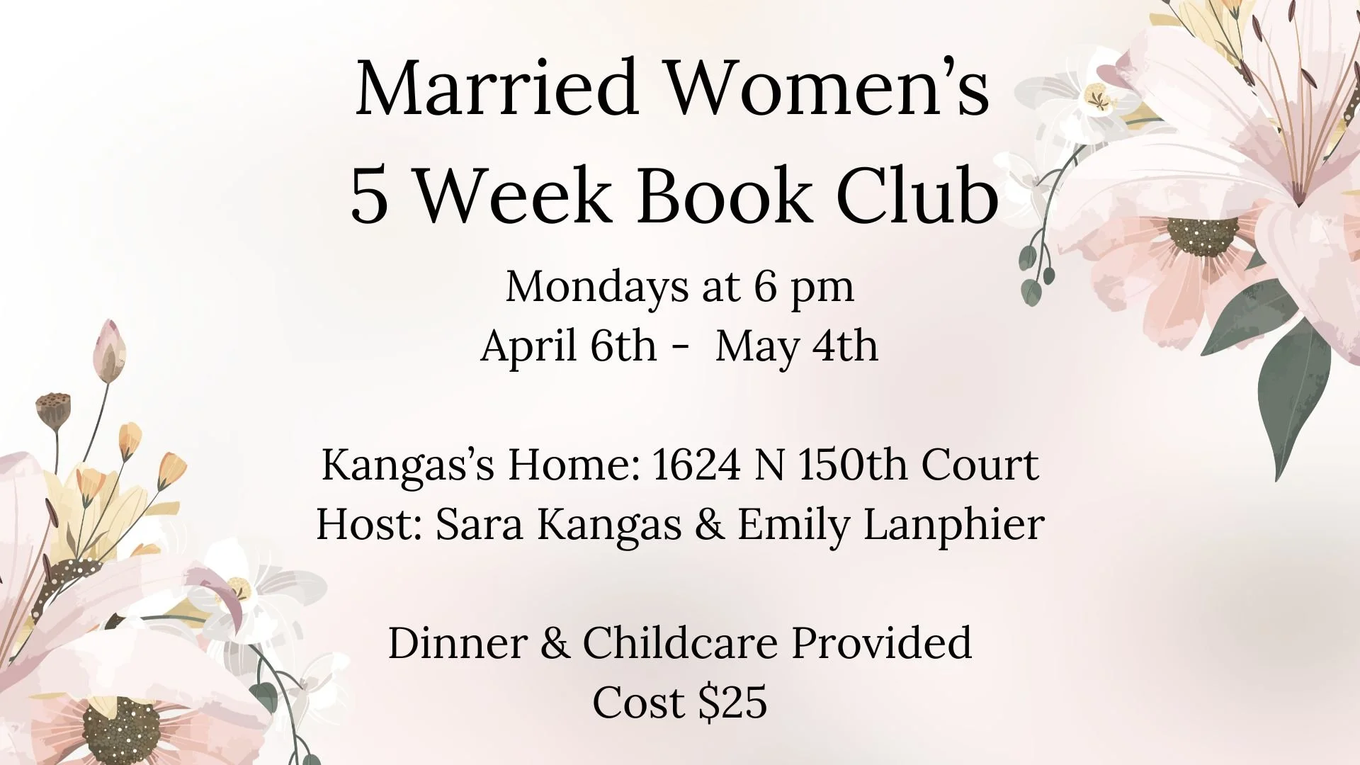 Married Women's 5-Week Book Club