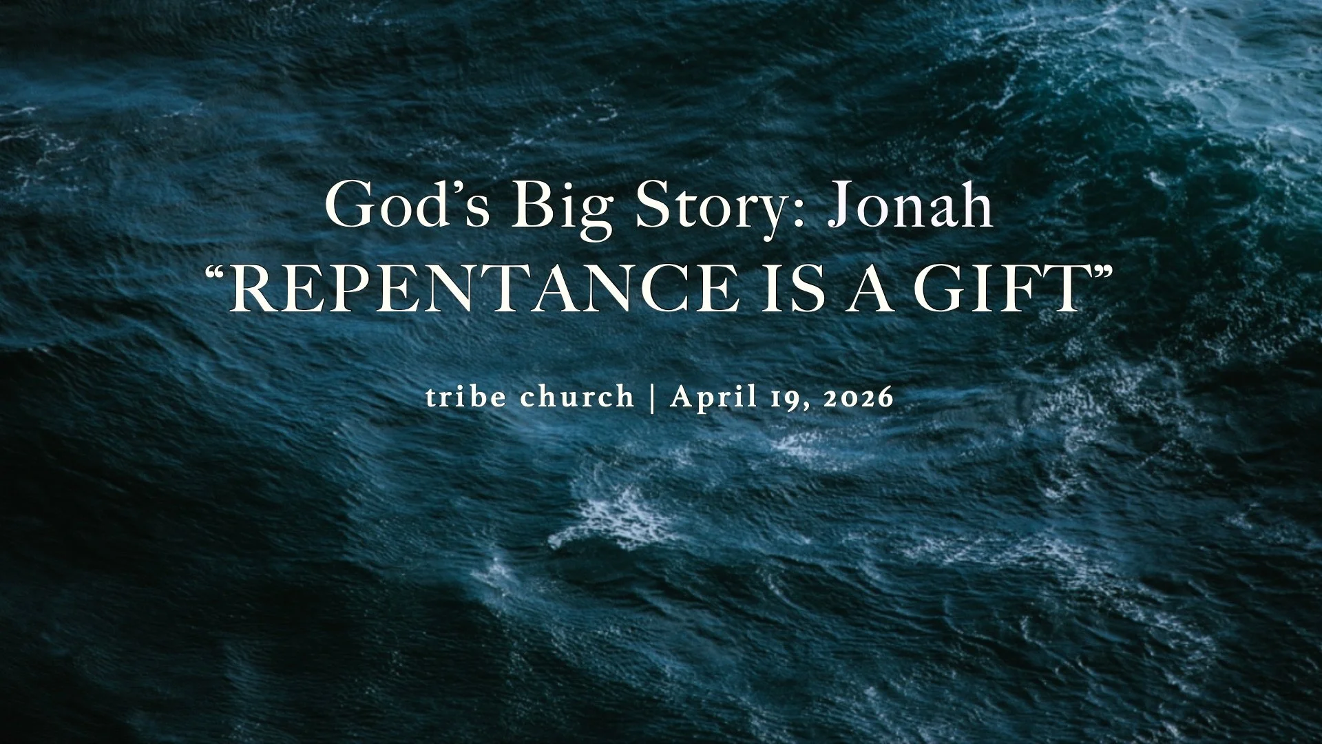 God’s Big Story: Jonah