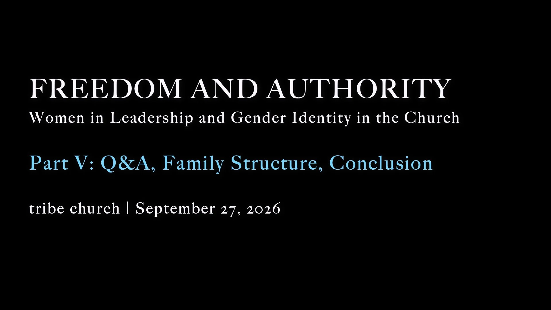 Women In Leadership (Part V)