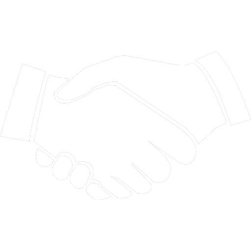 Illustration of two hands shaking in a handshake.