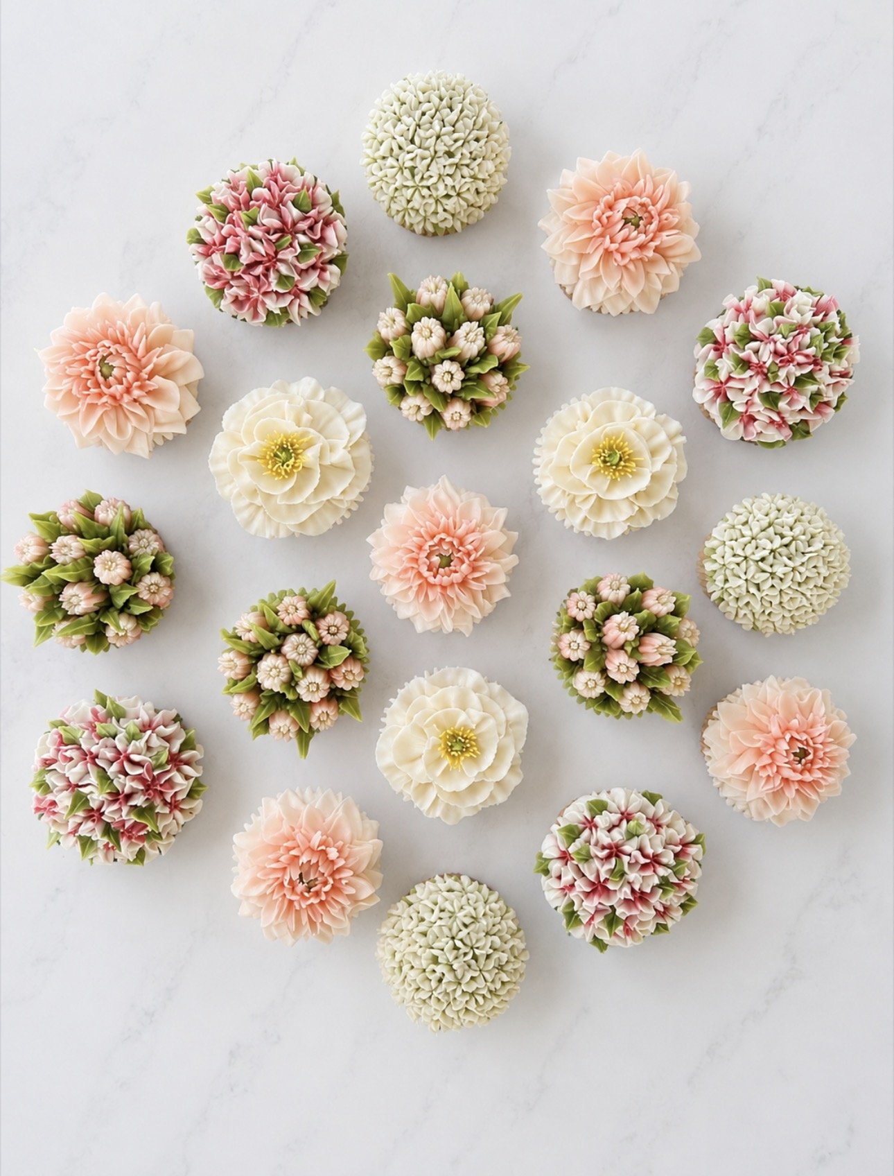 The Classic Collection Floral Cupcakes