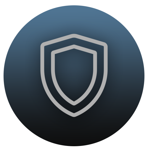 Shield icon representing security or protection.